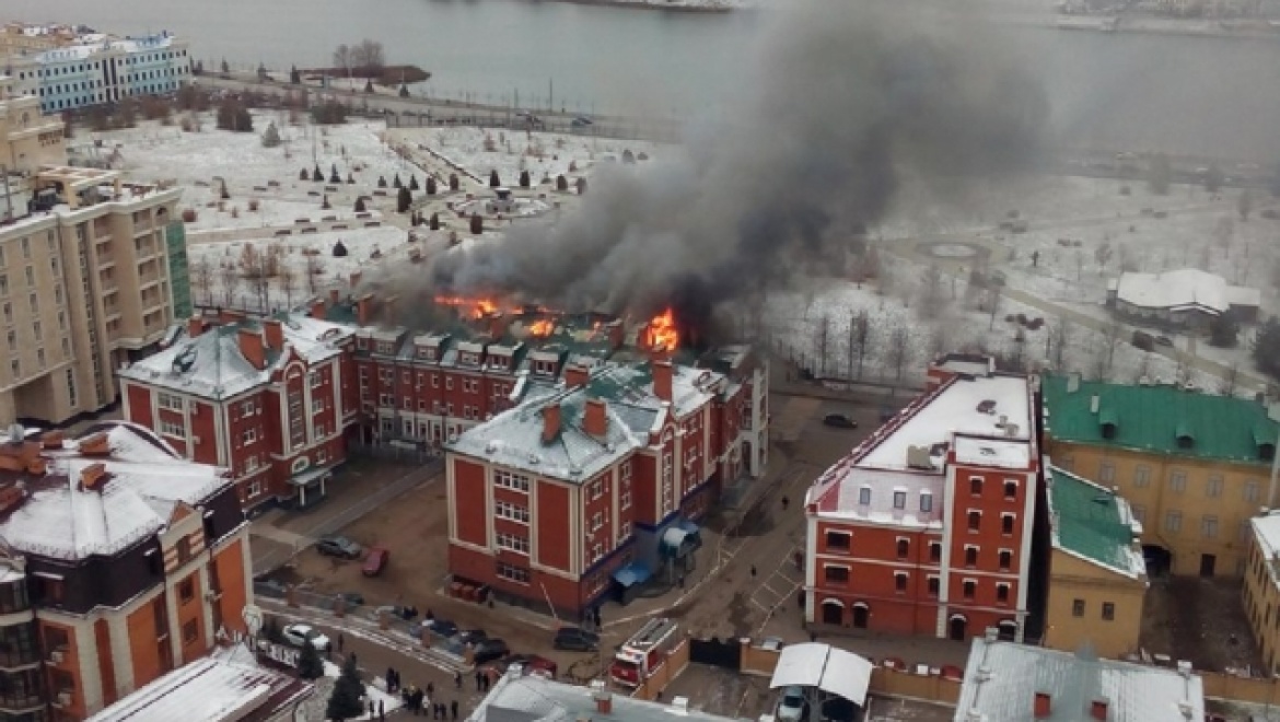 На ул.Островского в Казани произошло возгорание офисного здания