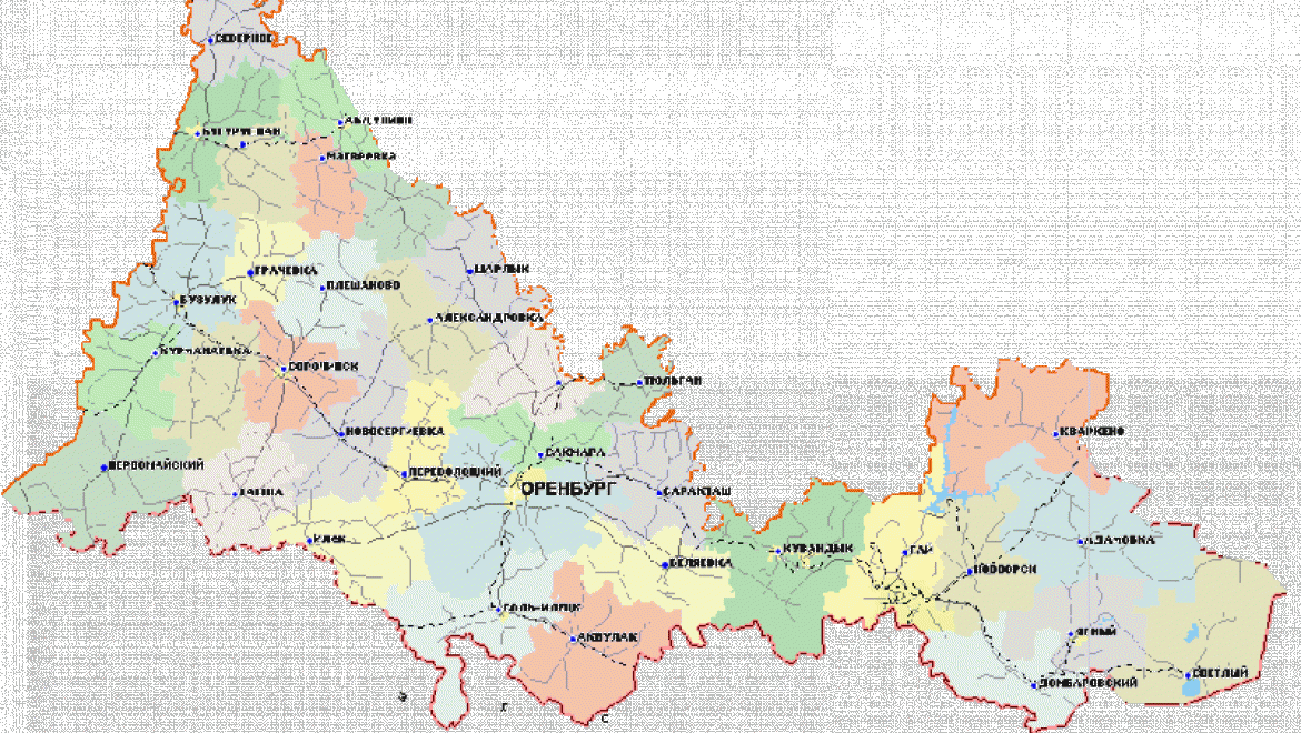 Карта оренбургской